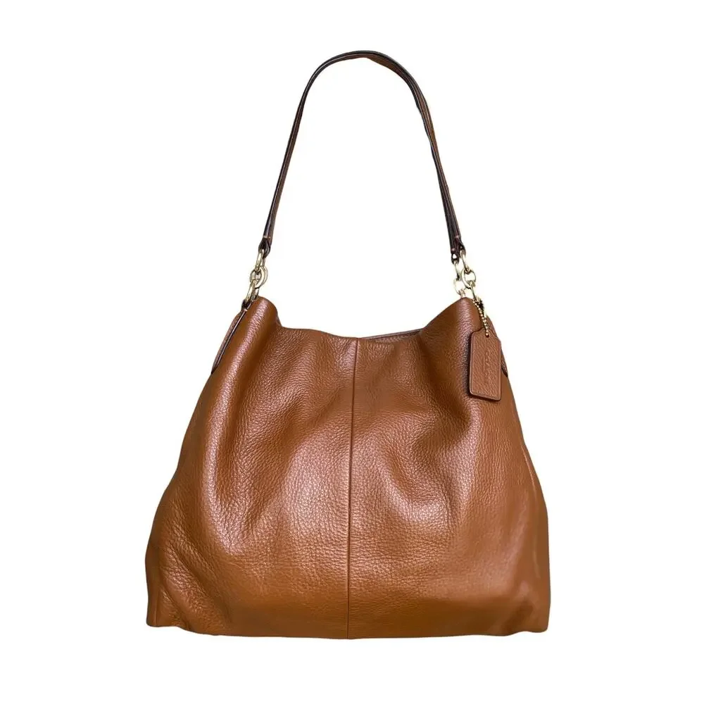 Coach Madison Phoebe #26224 Slouchy Hobo Shoulder Bag Saddle Brown Indie Duffle